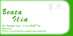 beata ilia business card